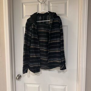 O'Neill Black and Gray Striped Shirt